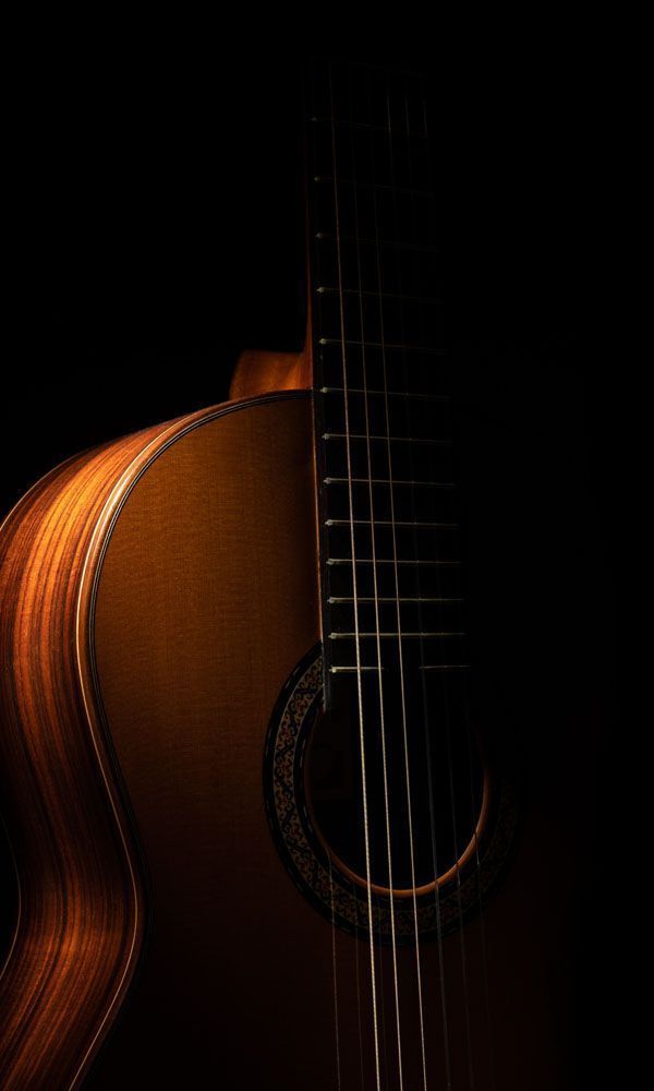 Guitarra española de cerca
